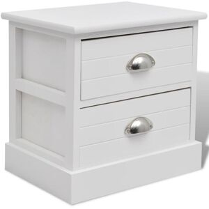 Berkfield Home - Mayfair French Bedside Cabinet White