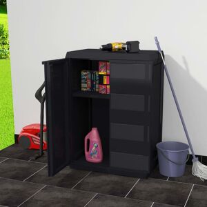 Berkfield Home - Mayfair Garden Storage Cabinet with 1 Shelf Black