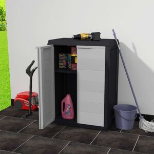 Berkfield Home - Mayfair Garden Storage Cabinet with 1 Shelf Black and Grey