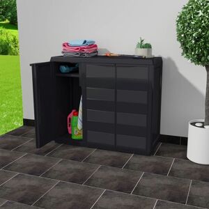 Berkfield Home - Mayfair Garden Storage Cabinet with 2 Shelves Black