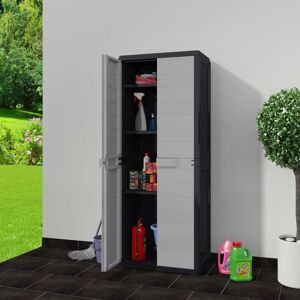 Berkfield Home - Mayfair Garden Storage Cabinet with 3 Shelves Black and Grey