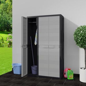 Berkfield Home - Mayfair Garden Storage Cabinet with 4 Shelves Black and Grey