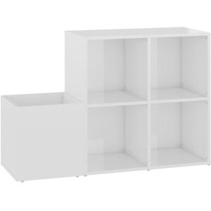 BERKFIELD HOME Mayfair Hall Shoe Cabinet High Gloss White 105x35.5x70 cm Engineered Wood