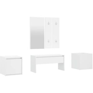 BERKFIELD HOME Mayfair Hallway Furniture Set High Gloss White Engineered Wood