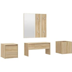 BERKFIELD HOME Mayfair Hallway Furniture Set Sonoma Oak Engineered Wood