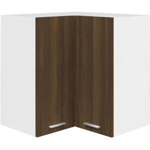 BERKFIELD HOME Mayfair Hanging Corner Cabinet Brown Oak 57x57x60 cm Engineered Wood