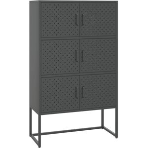 BERKFIELD HOME Mayfair Highboard Anthracite 80x35x135 cm Steel