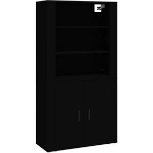 BERKFIELD HOME Mayfair Highboard Black Engineered Wood