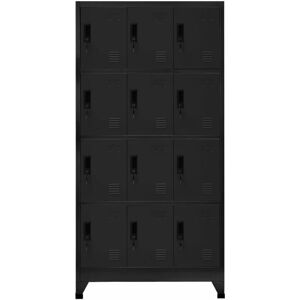 BERKFIELD HOME Mayfair Locker Cabinet Black 90x45x180 cm Steel