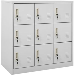 BERKFIELD HOME Mayfair Locker Cabinets 2 pcs Light Grey 90x45x92.5 cm Steel