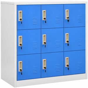 BERKFIELD HOME Mayfair Locker Cabinets 5 pcs Light Grey and Blue 90x45x92.5 cm Steel