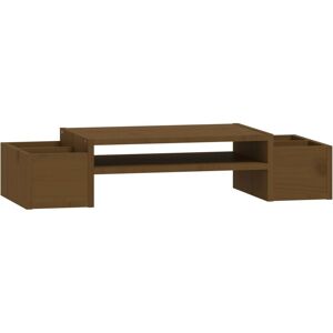 Berkfield Home - Mayfair Monitor Stand Honey Brown 70x27.5x15 cm Solid Wood Pine