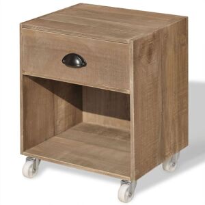 BERKFIELD HOME Mayfair Nightstand Brown Solid Wood