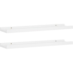 Berkfield Home - Mayfair Picture Frame Ledge Shelves 2 pcs White 60x9x3 cm mdf