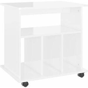 Berkfield Home - Mayfair Rolling Cabinet High Gloss White 60x45x60 cm Engineered Wood