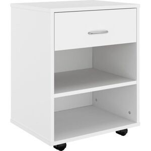 BERKFIELD HOME Mayfair Rolling Cabinet White 46x36x59 cm Engineered Wood