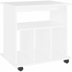 BERKFIELD HOME Mayfair Rolling Cabinet White 60x45x60 cm Engineered Wood