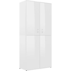 BERKFIELD HOME Mayfair Shoe Cabinet High Gloss White 80x39x178 cm Engineered Wood