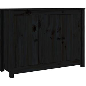 BERKFIELD HOME Mayfair Sideboard Black 100x35x74 cm Solid Wood Pine