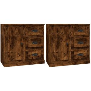 Berkfield Home - Mayfair Sideboards 2 pcs Smoked Oak Engineered Wood