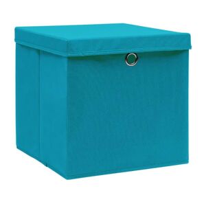 BERKFIELD HOME Mayfair Storage Boxes with Covers 4 pcs 28x28x28 cm Baby Blue