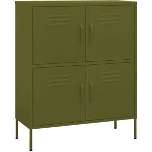 BERKFIELD HOME Mayfair Storage Cabinet Olive Green 80x35x101.5 cm Steel