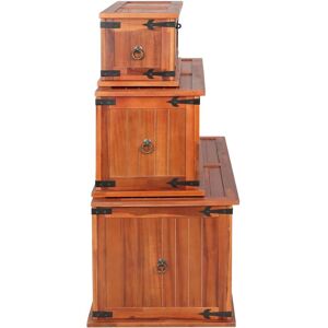 BERKFIELD HOME Mayfair Storage Chests 3 pcs Solid Acacia Wood