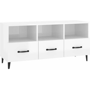 BERKFIELD HOME Mayfair tv Cabinet High Gloss White 102x35x50 cm Engineered Wood