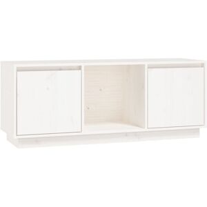 BERKFIELD HOME Mayfair tv Cabinet White 110.5x35x44 cm Solid Wood Pine