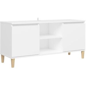 BERKFIELD HOME Mayfair tv Cabinet with Solid Wood Legs White 103.5x35x50 cm