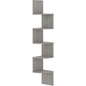 Berkfield Home - Mayfair Wall Corner Shelf Concrete Grey 19x19x123 cm Engineered Wood