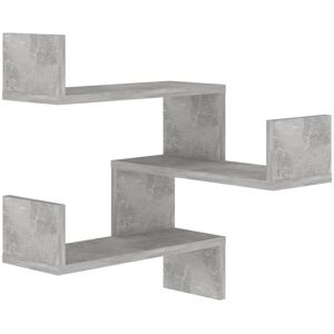 Berkfield Home - Mayfair Wall Corner Shelf Concrete Grey 40x40x50 cm Engineered Wood