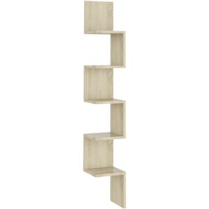 Berkfield Home - Mayfair Wall Corner Shelf Sonoma Oak 20x20x127.5 cm Engineered Wood