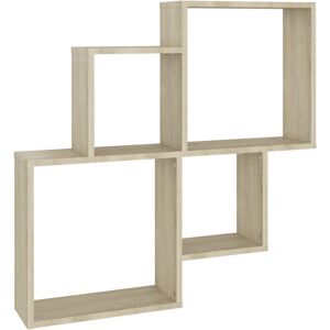 Berkfield Home - Mayfair Wall Cube Shelf Sonoma Oak 80x15x78.5 cm Engineered Wood