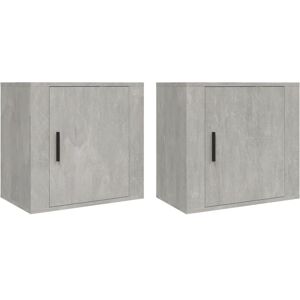 Berkfield Home - Mayfair Wall-mounted Bedside Cabinets 2 pcs Concrete Grey 50x30x47 cm