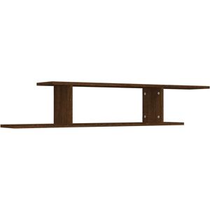 Berkfield Home - Mayfair Wall-Mounted tv Shelf Brown Oak 125x18x23 cm Engineered Wood