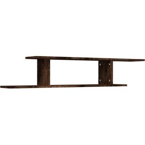 Berkfield Home - Mayfair Wall-Mounted tv Shelf Smoked Oak 125x18x23 cm Engineered Wood