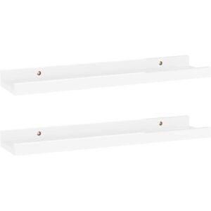 Berkfield Home - Mayfair Wall Shelves 2 pcs High Gloss White 40x9x3 cm