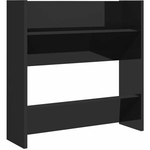 BERKFIELD HOME Mayfair Wall Shoe Cabinet High Gloss Black 60x18x60 cm Engineered Wood