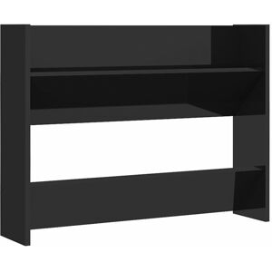 BERKFIELD HOME Mayfair Wall Shoe Cabinet High Gloss Black 80x18x60 cm Engineered Wood