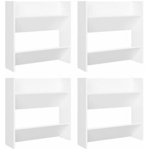 BERKFIELD HOME Mayfair Wall Shoe Cabinets 4 pcs White 60x18x60 cm Engineered Wood