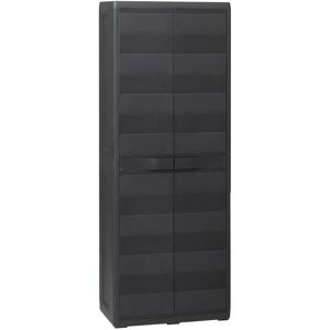 Bloomsburymarket - Merri 67' h x 26' w x 15' d Garden Storage Cabinet with 3 Shelves by Bloomsbury Market - Black