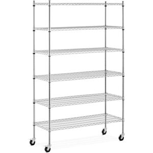 Royal Catering - Metal Shelf Upright Shelf Fitted Shelf Household Shelf Kitchen Trolley 4 castors