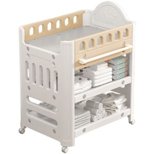 Warmiehomy - Mobile Baby Diaper Changing Table with 4 Drawers and Storage Shelf