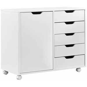 Niceme - Mobile Cabinet Drawers, Chest of Drawers for Office, Mobile File Cabinet, Printer Table Office Drawer (White)