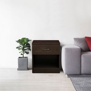 NRG Modern Bedside Table Cabinet Chest of Drawers Nightstand Bedroom Furniture Walnut