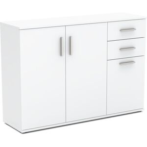 MODERIX Modern Chest Of Drawers Storage Cabinet 3D2S 120x82x35cm White Mat