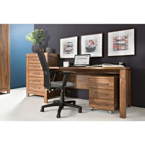 Impact Furniture - Study Home Office Furniture Set Large Desk + Mobile Pedestal Drawer Oak Effect Gent - Oak Effect