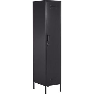 Beliani - Modern Office Storage Locker Metal Cabinet Unit with 5 Shelves Black Frome - Black