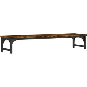 Monitor Stand Smoked Oak 85x23x15.5 cm Engineered Wood Vidaxl Brown